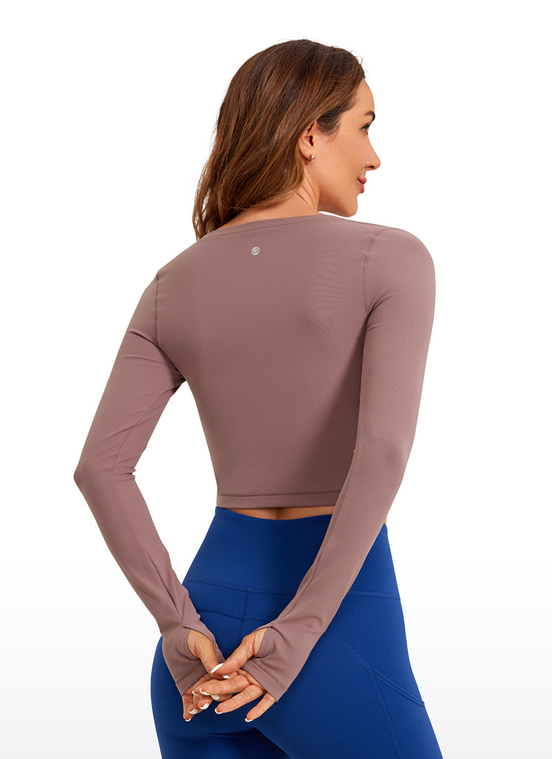 CRZ YOGA Seluar Legging Yoga Lengan Panjang Butterluxe Wanita Mauve