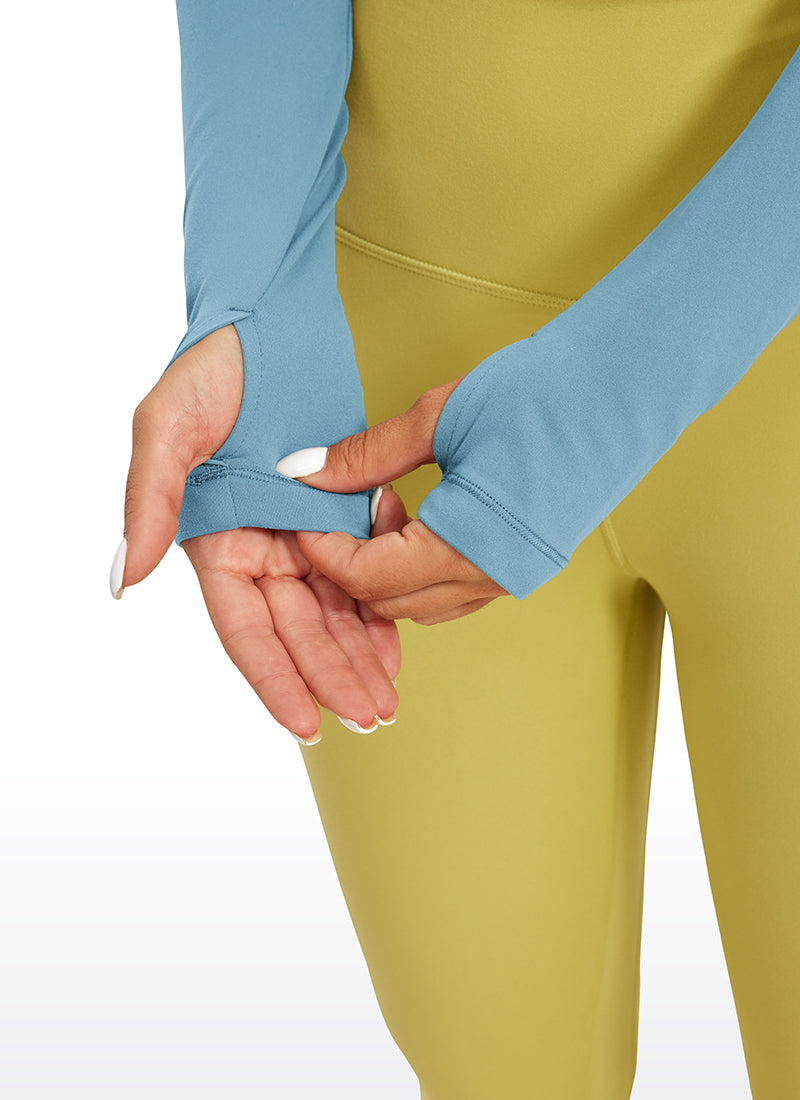 CRZ YOGA Legging Yoga Lengan Panjang Butterluxe Wanita Pure Blue