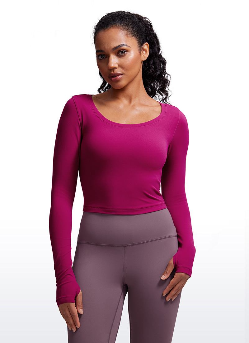 CRZ YOGA Legging Yoga Lengan Panjang Butterluxe Wanita Magenta Purple
