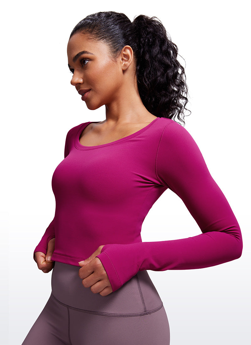 CRZ YOGA Legging Yoga Lengan Panjang Butterluxe Wanita Magenta Purple