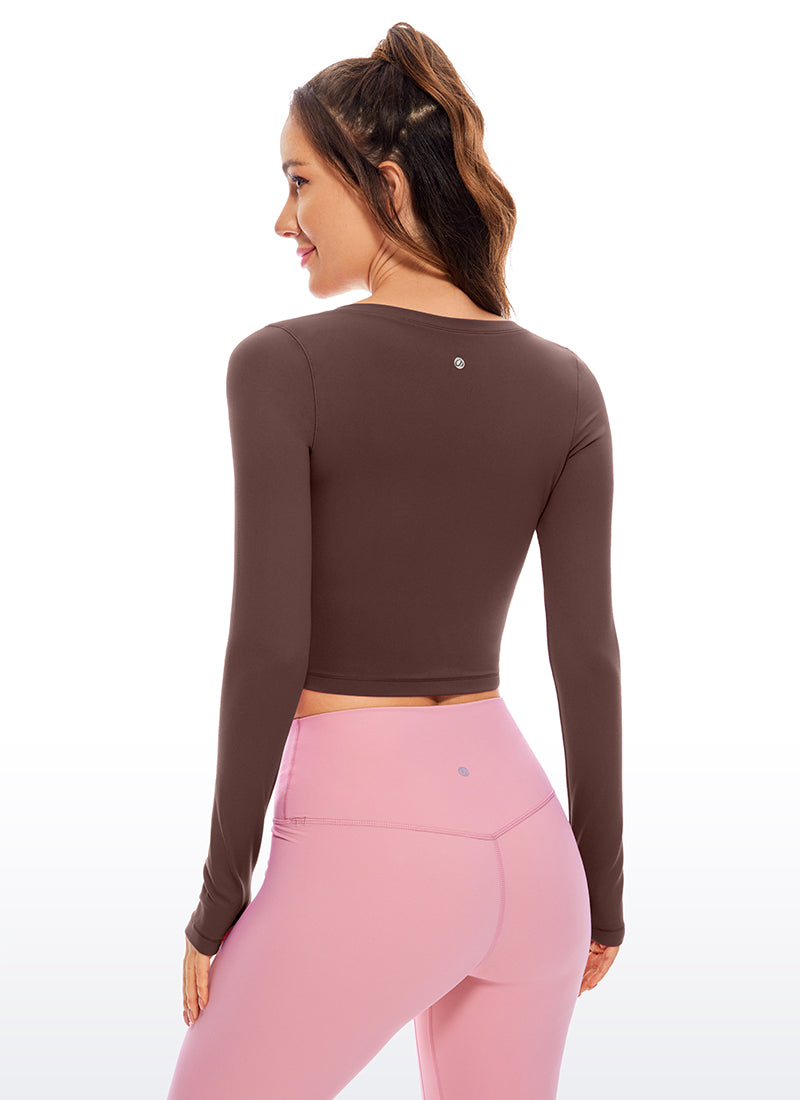 CRZ YOGA Legging Yoga Lengan Panjang Butterluxe Wanita Taupe