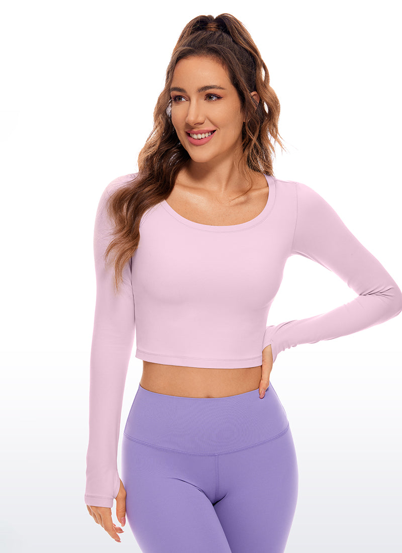 CRZ YOGA Legging Yoga Lengan Panjang Butterluxe Wanita Pink Peony