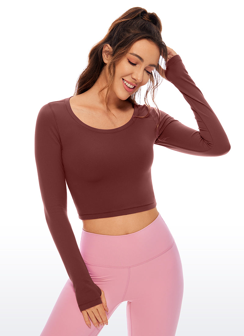 CRZ YOGA Legging Yoga Lengan Panjang Butterluxe Wanita Noctilucence Red