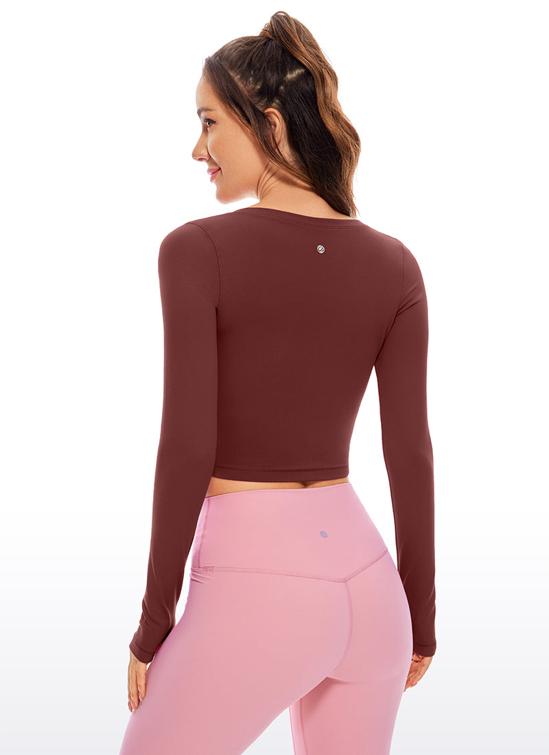 CRZ YOGA Legging Yoga Lengan Panjang Butterluxe Wanita Noctilucence Red