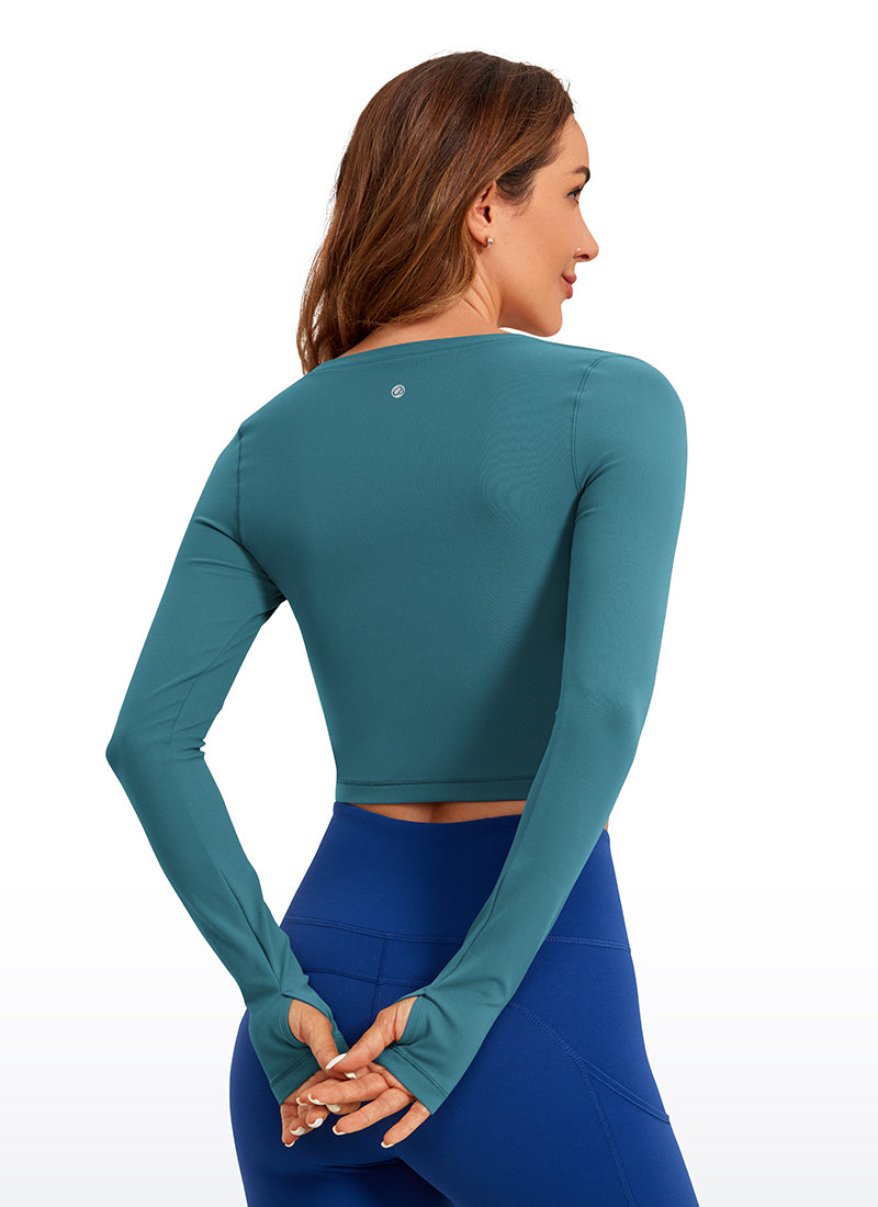 CRZ YOGA Seluar Legging Yoga Lengan Panjang Butterluxe Wanita Petrol Blue