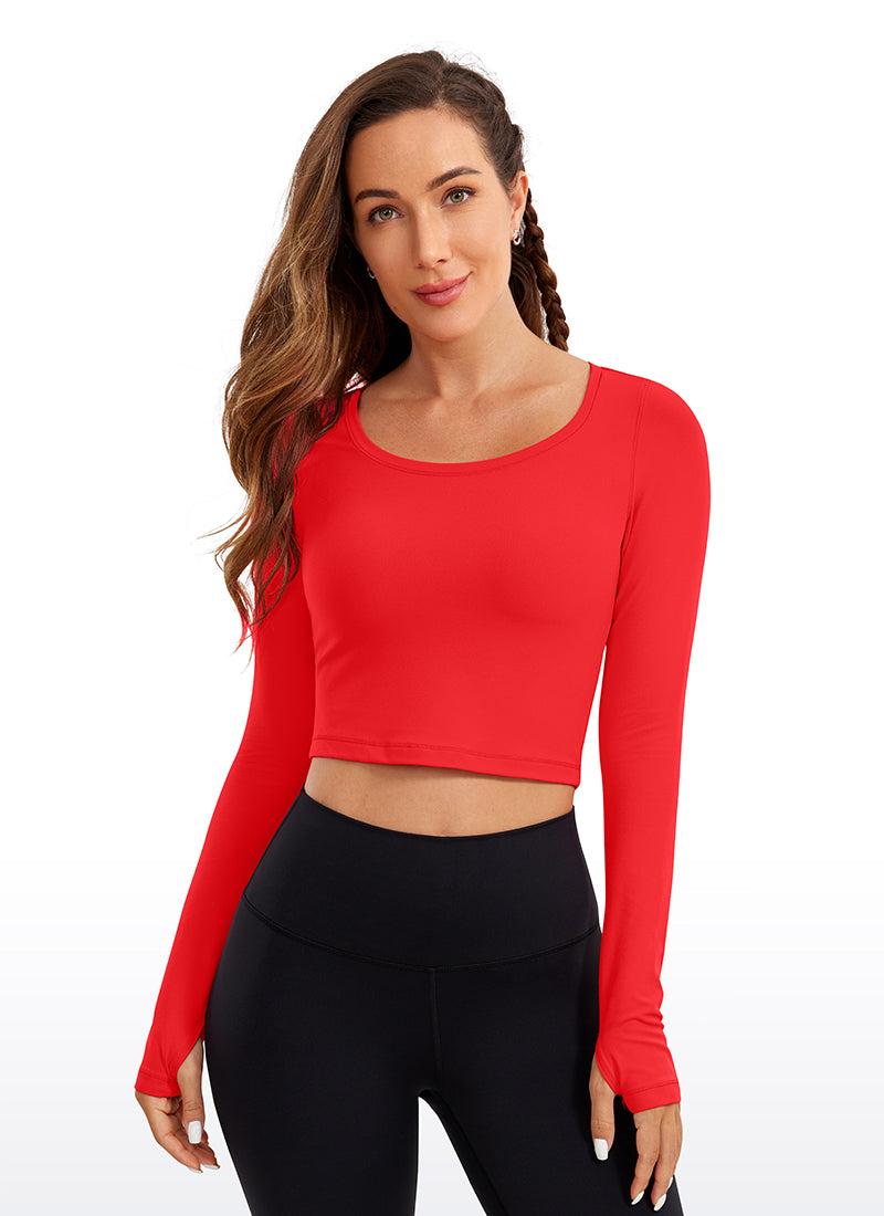 CRZ YOGA Legging Yoga Lengan Panjang Butterluxe Wanita Deep Red