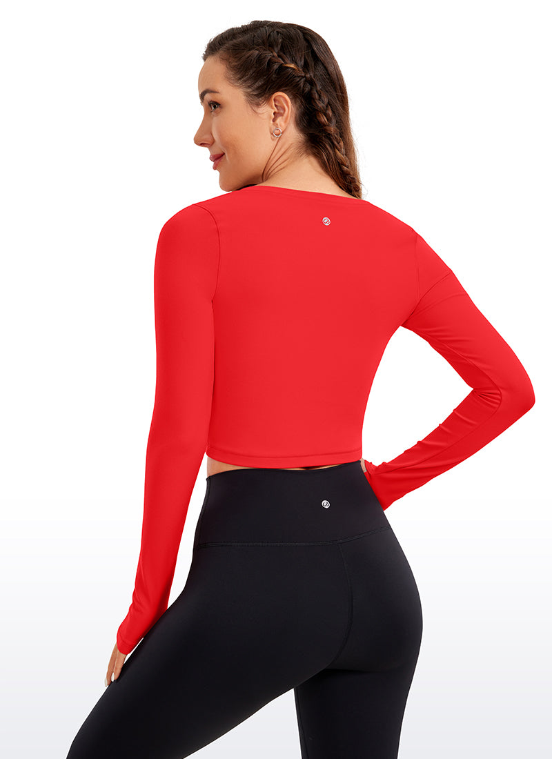 CRZ YOGA Legging Yoga Lengan Panjang Butterluxe Wanita Deep Red